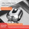 BULIBIU Mini Electric Shaver, Portable Rotating Razor ABS Electroplated Body and Magnetic Shaver Head, Wet and Dry Razor, IPX6 Waterproof, Ideal Gift for Men, 65*62*32.5mm, Silver view 4