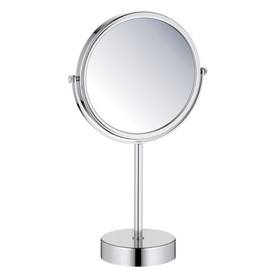 KIBI Free Standing Magnifying Makeup Mirror | Dual-Sided 1X/5X Magnification | 360 Rotating Vanity Mirror for Precise Grooming, Skincare & Beauty (Matte Black, KMM103)