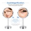 KIBI Free Standing Magnifying Makeup Mirror | Dual-Sided 1X/5X Magnification | 360 Rotating Vanity Mirror for Precise Grooming, Skincare & Beauty (Matte Black, KMM103) view 4