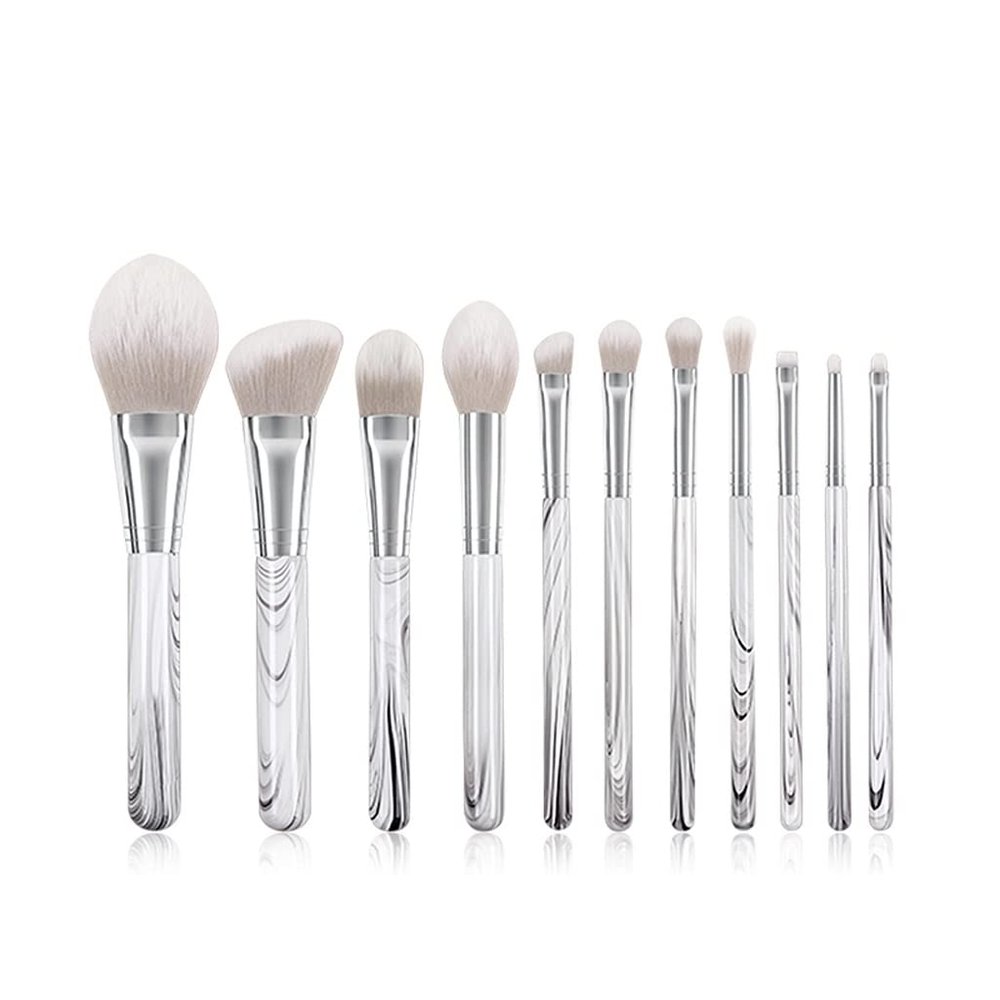 11PCS Make UP Brush Set Professional Fiber Hair Series Handle Makeup Brushes Organizer with Bag Complete Brush Kit
