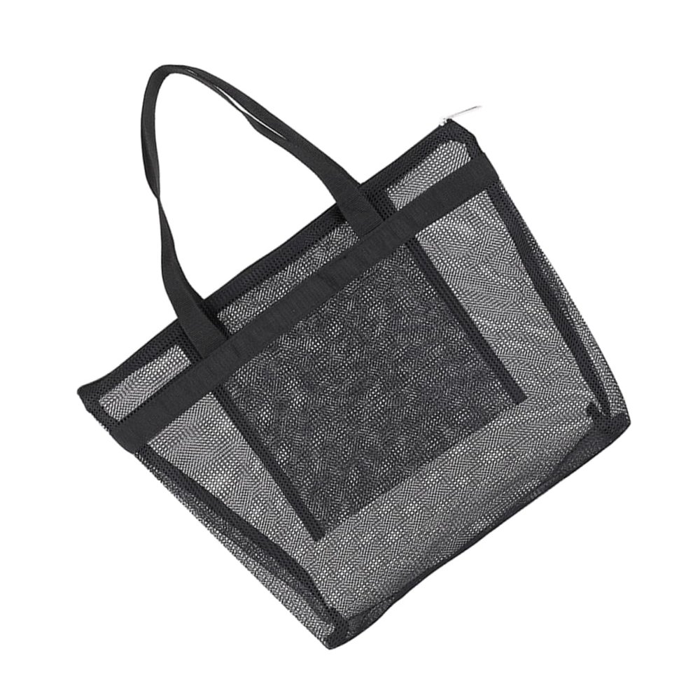 Angoily Toiletry Bag Waterproof Hanging Bag for Women Mesh Wash Bag Travel Toiletries, Black, 45x38cm