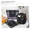 Angoily Toiletry Bag Waterproof Hanging Bag for Women Mesh Wash Bag Travel Toiletries, Black, 45x38cm view 2