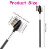 1 Pcs Eyebrow Brush, Metal Eyelash Comb, Resuable Dual Eyebrow Comb, Eye Brow Makeup Brush Eye Lash Comb for Eyelashes Extension (Bristles) view 2
