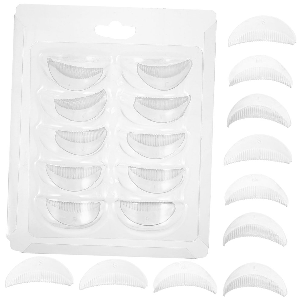 balacoo 20pcs Silicone Makeup Tool Lash Perming Pads Lash Perm Gasket False Eyelash Patches for Home Salon Use