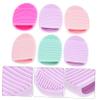 Balacoo Egg Shape Makeup Brush Cleaning Pad 6pcs Silicone Beauty Brush Cleaner view 2