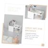 balacoo Plastic Makeup Organizer Dual Multi-functional Storage Box for Makeup Jewelry and Accessories Stylish White Design for Desktop Use view 2
