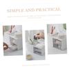 balacoo Plastic Makeup Organizer Dual Multi-functional Storage Box for Makeup Jewelry and Accessories Stylish White Design for Desktop Use view 3