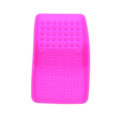 Mipcase 1pc Makeup Brush Cleaning Tool Silicone Brush Cleaner Mat Easy Wash Rosy