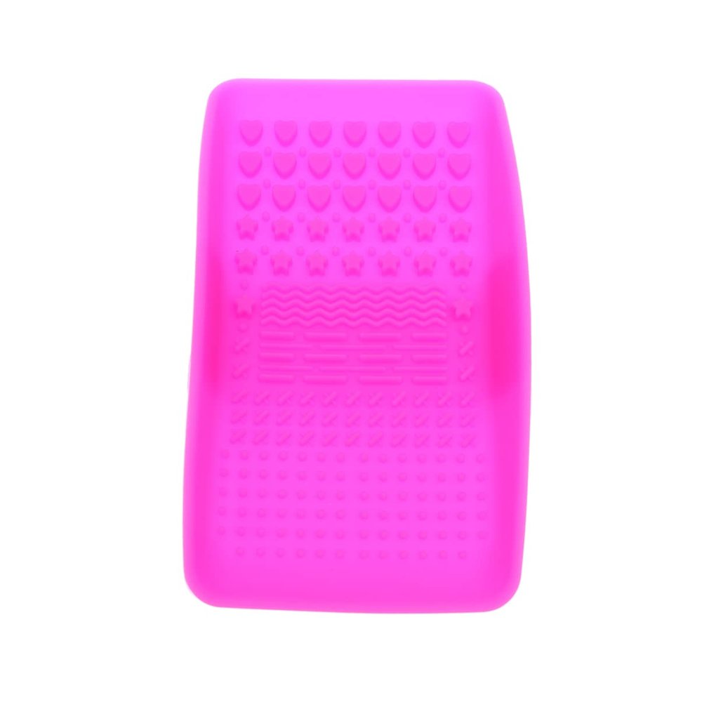 Mipcase 1pc Makeup Brush Cleaning Tool Silicone Brush Cleaner Mat Easy Wash Rosy