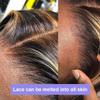 Aveiyce 13x6 1b/27 Highlight Ombre Balayage Lace Front Wigs Human Hair Black and Blonde Body Wave Lace Frontal Wig Pre Plucked with Baby Hair for Black Women HD Transparent 180% Density Wig 24 Inch view 3