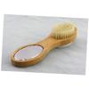 Balacoo 4 1 Long Handle Pumice Stone Shower Brush Body Massage Brush Feet Hard Skin Stone Scrubber Pumice Stone Feet Brush Pumice Remover Bath Brush Foot Pumice Bamboo Wooden 4 in 1, Medium view 3