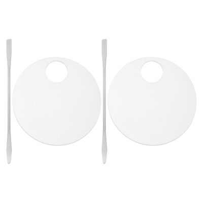 2 Sets Makeup Palette Makeup Mixing Tray for Foundation Makeup Plate for Foundation Makeup Mixing Palette with Spatula Blending Tray Foundation Plate Blending Plate Makeup Tool