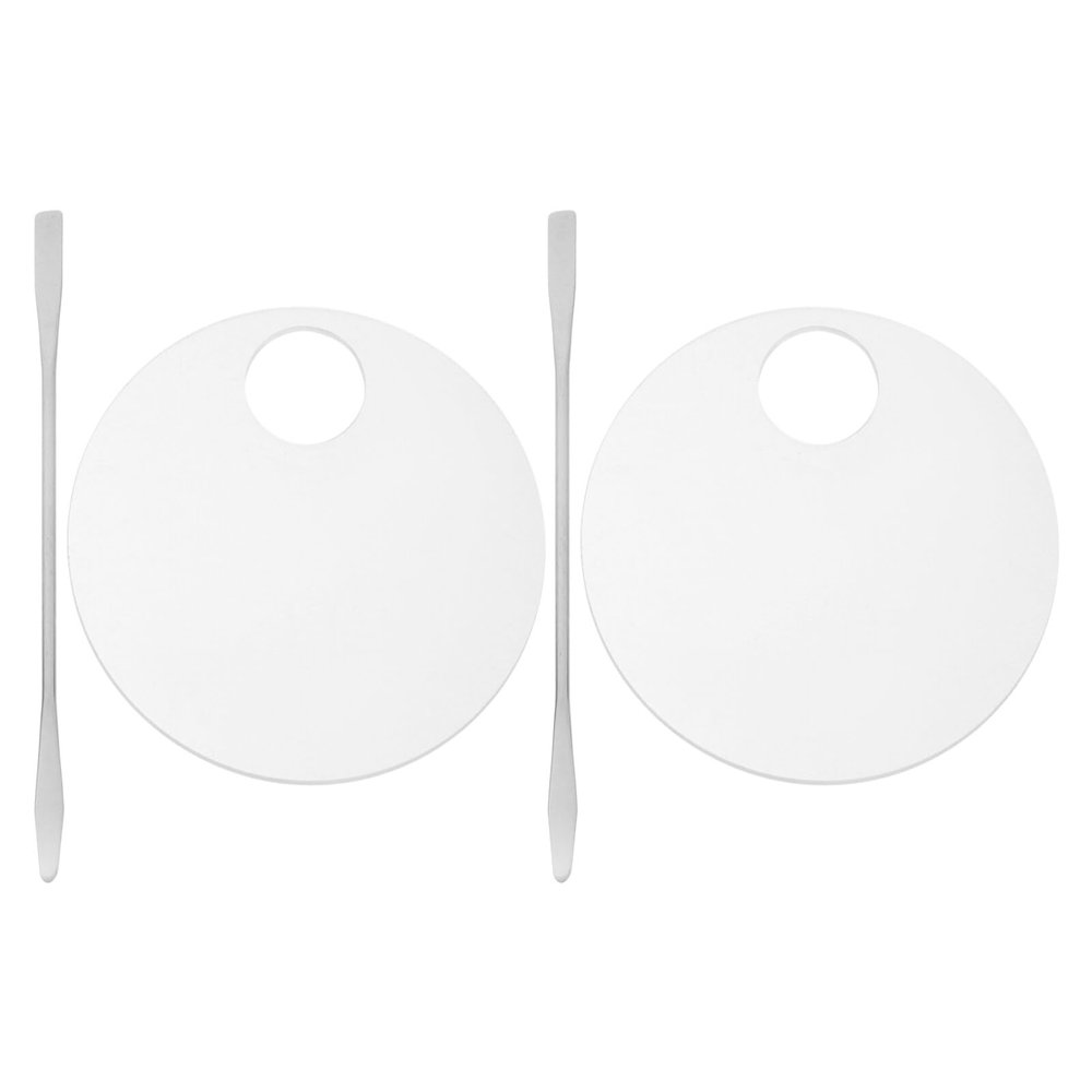 2 Sets Makeup Palette Makeup Mixing Tray for Foundation Makeup Plate for Foundation Makeup Mixing Palette with Spatula Blending Tray Foundation Plate Blending Plate Makeup Tool