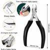 ingrown toenail removal kit,Pedicure Tools for feet,ingrown Toenail Clippers for Professional Podiatrist with Long Handle Curved Blade for Thick & Ingrown Nails, Suitable for Men, Women and Elderly view 2