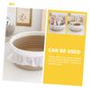 Angoily Household Woven Rope Sundries Basket for Desktop Storage Organizer for Home Office and Bathroom view 3