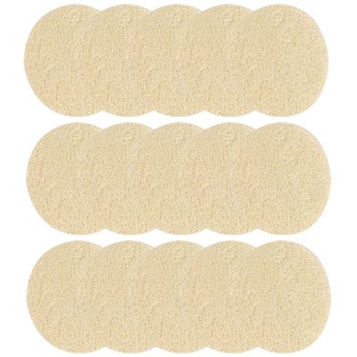 15 pcs/Set Natural Exfoliating Face Pad Loofah Sponge Facial Brush - Makeup Remover - Shower Scrubber - Remove Dead Skin - Body Bath for Men & Women - Renewable Resource - Pack of 15
