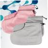 Beaupretty Cotton Foot Strap Set for Beauty Salons 2 Pairs of Thermal Insulation Heat Retaining Foot Covers Elastic Light Pink Grey view 2