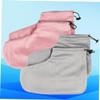 Beaupretty Cotton Foot Strap Set for Beauty Salons 2 Pairs of Thermal Insulation Heat Retaining Foot Covers Elastic Light Pink Grey view 3