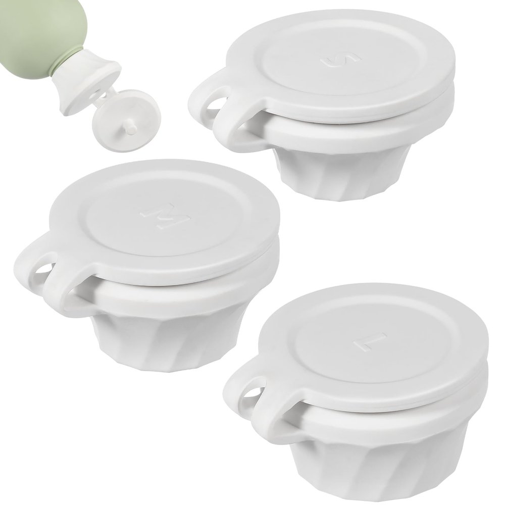 Beavorty 3pcs Flip It Bottle Emptying Kit Condiment Bottle Lid Empty Top Cap Empty Cap Flip Top Caps Upside down Caps Squeeze s Suite White Tpe Can Clamshell