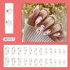 24Pcs Valentines Milky White Press on Nails Medium Almond Fake Nails with Red Heart Design False Nails Valentines Cute Acrylic Stick Glue on Nails for Women Girlfriend Gift view 2