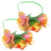 GALPADA 2pcs Hawaiian Flower Headband Women Luau Accessories for Women Hawaiian Flower Clip view 1