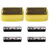 2 Pack Replacement Foil and Cutters for Barberology Double Foil Shaver, Compatible with FXFS2 FXFS2G Single-Stick Shaver-Gold view 1