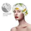 Shower Cap for Women Reusable Bath Cap Upgrade Double Layers Bathing Hat Waterproof Elastic Bath Hair Cap for Women Ladies Spa Salon Hair Bath Hat view 2