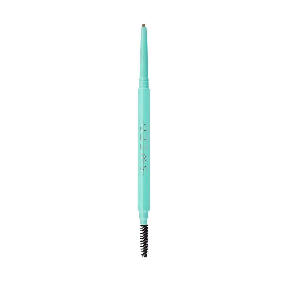 SWEED - Brow Pencil | Twist-Up, Non-Sharpen Tip + Built-In Spoolie Brush | Vegan, Cruelty-Free, Clean Beauty (Medium Brown)