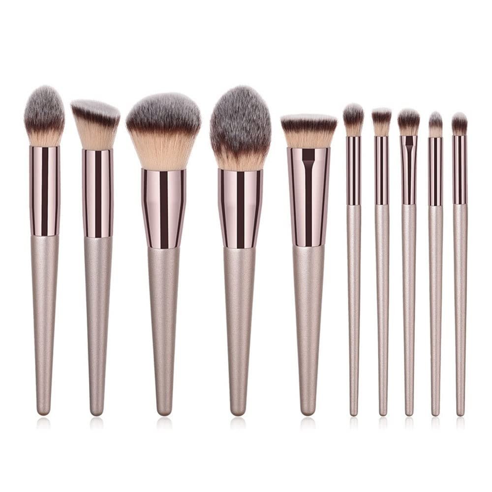 HARUE 4/10Pcs Makeup Brushes Set for Cosmetic Foundation Powder Blush Eyeshadow Blending Make Up Brush Beauty Tool (Size : 10pcs)