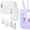 Everfunny 3 Packs Clear Bogg Beach Tote Bag with 2 Pack Insert Hooks Accessories for Bogg Bags Travel Makeup Clean Toiletry Brush Organizer Cosmetic Divider Storage Inner Pouch (White set of 2) view 1
