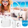 Everfunny 3 Packs Clear Bogg Beach Tote Bag with 2 Pack Insert Hooks Accessories for Bogg Bags Travel Makeup Clean Toiletry Brush Organizer Cosmetic Divider Storage Inner Pouch (White set of 2) view 2