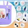 Everfunny 3 Packs Clear Bogg Beach Tote Bag with 2 Pack Insert Hooks Accessories for Bogg Bags Travel Makeup Clean Toiletry Brush Organizer Cosmetic Divider Storage Inner Pouch (White set of 2) view 3