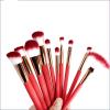 10 Pieces Of Color Changing Handle Makeup Brush Set, Red Foundation, Makeup Tools view 2