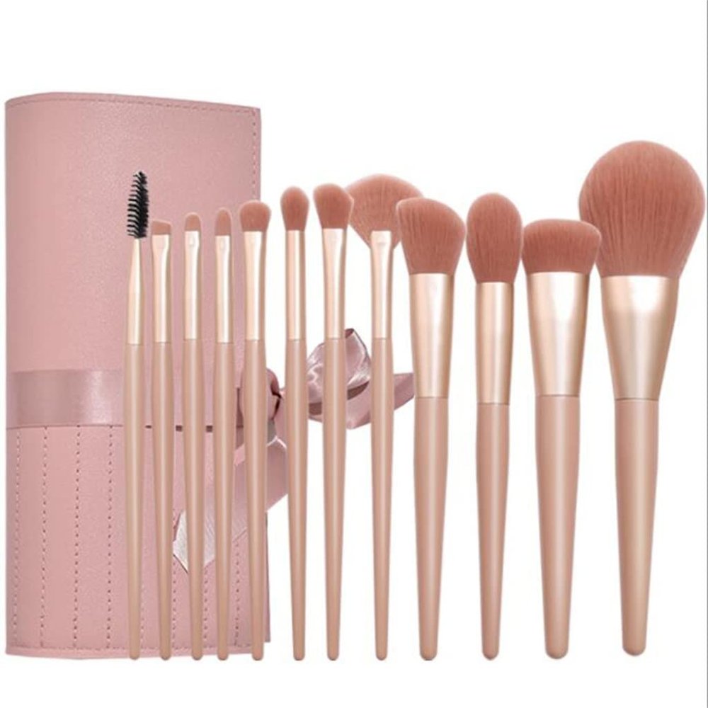 12 Makeup Brush Set Beginner Ultra Soft Brush Full Eyeshadow Brush