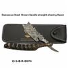 Hand Made Damascus Steel Straight Razor shaving razor folding knife Ready Classic Barber Blade Edge, Men Straight Razor, Be Close Shave, Best Great Gift (Brown) view 2