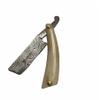 Hand Made Damascus Steel Straight Razor shaving razor folding knife Ready Classic Barber Blade Edge, Men Straight Razor, Be Close Shave, Best Great Gift (white) view 2