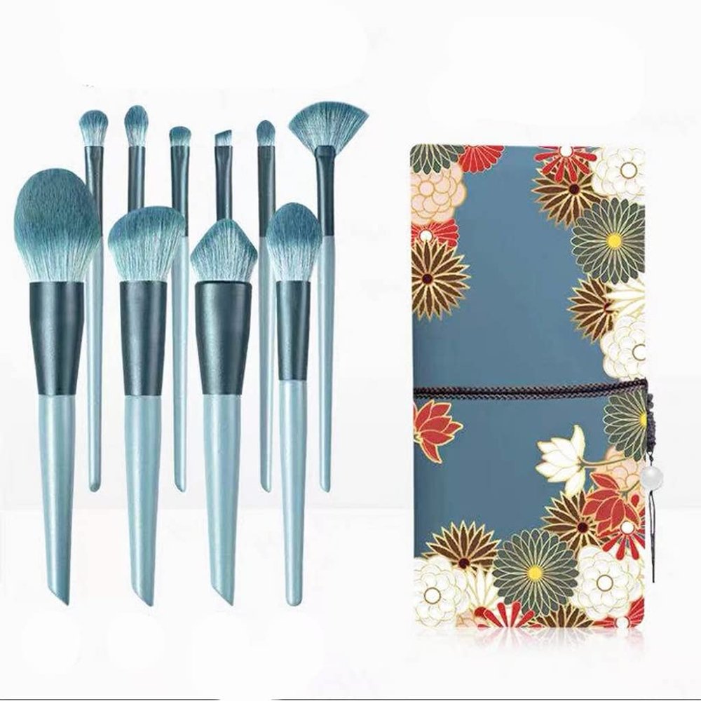10 Makeup Brush Set Brush Eyeshadow Blush Brush Eye Portable Beauty Tool Foundation Brush (Color : B)