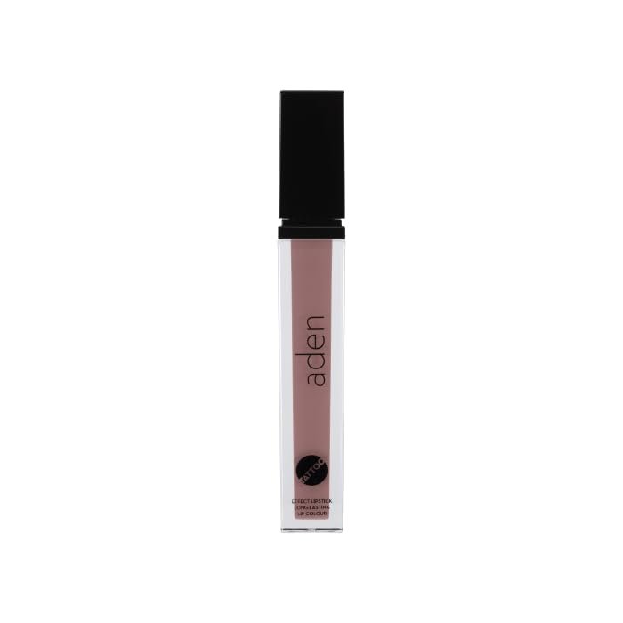 ADEN Tattoo Matte Lipstick - 7ML - Highly Pigmented - Provides Non-Shinny, Non Smudging and Velvety Finish  Water Proof Made in Italy (10 Cool Nude)