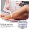 Balacoo Depilatory Pot Wax Depilatory Machine Wax Pot Home Wax Warmer Wax Melting Bowl Wax Warmer Heater Wisking Tool Wax Machine Inner Pot Wax Warmer Pot Electrical Tools Candle Body, Silver view 2