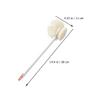 Balacoo Soft Bristle Scrub Brush Body Brush Exfoliator Bath Back Brush Long Bath Brush Loofah Back Brush Bath Body Brush Shower Skin Exfoliating Sponge Washer Soft Fur White Pp, 38X11X11CM view 3
