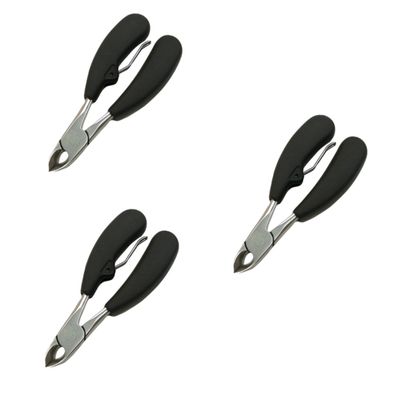 Beaupretty 3pcs Nail Clipper for Ingrown Toenails Ergonomic Handle Heavy Duty Stainless Steel Comfortable to Hold Pedicure Tools