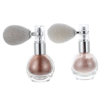 Mipcase 2pcs Glitter Highlighter Powder Sprayer for Face Body Skin Hair Ultra-fine Shimmer for Unique Makeup Looks Easy One-handed Application Lightweight Design for Daily and Special