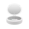 Table Desk Vanity Makeup Mirror Desktop Makeup Mirror with Cosmetic Storage Box And Light Foldable Makeup Mirror For Bedroom Dressing Table Powder Room Portable Small Cosmetic Mirror ( Color : A ) view 1