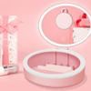 Table Desk Vanity Makeup Mirror Desktop Makeup Mirror with Cosmetic Storage Box And Light Foldable Makeup Mirror For Bedroom Dressing Table Powder Room Portable Small Cosmetic Mirror ( Color : A ) view 3
