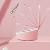 Table Desk Vanity Makeup Mirror Desktop Makeup Mirror with Cosmetic Storage Box And Light Foldable Makeup Mirror For Bedroom Dressing Table Powder Room Portable Small Cosmetic Mirror ( Color : A ) view 4