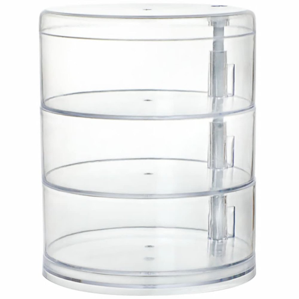 HAKIDZEL 1pc Rotating Jewelry Organizing Box Multi-layer Desktop Storage Case for Cosmetics Jewelry Makeup Organizer for Rings Earrings Necklaces Bracelets Friends Family