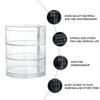HAKIDZEL 1pc Rotating Jewelry Organizing Box Multi-layer Desktop Storage Case for Cosmetics Jewelry Makeup Organizer for Rings Earrings Necklaces Bracelets Friends Family view 4