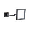 CBLdF Wall Mounted Makeup Mirror - Double Sided Magnifying Makeup Mirror, Square LED Vanity Mirror Beauty Mirror,Concealed Black,5X view 1