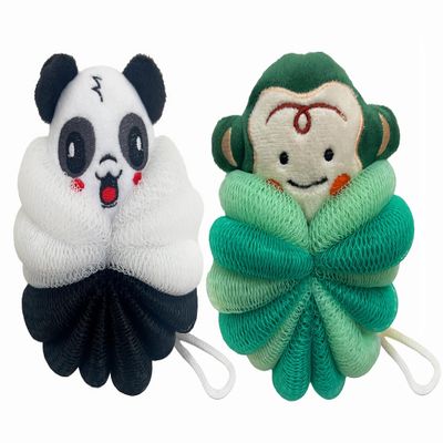 MURRI&MURRDI 2 Pcs Bath Loofahs for Kids, Soft Child Sponge for Shower Animal Body Scrubber for Kids Sponge for Bathing Cartoon Body Loofah Exfoliating Bathing Scrubber 55g (2 Cartoon A)