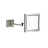 CBLdF Wall Mounted Makeup Mirror - Double Sided Magnifying Makeup Mirror, Square LED Vanity Mirror Beauty Mirror,Concealed Brushed Nickel,5X view 1